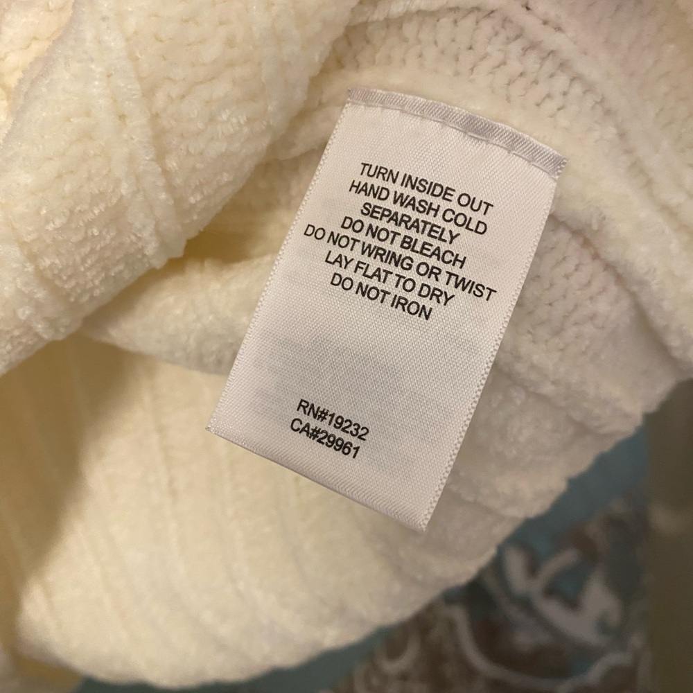 Alfred Dunner Cream Floral Embroidered Sweater - Picture 7 of 7